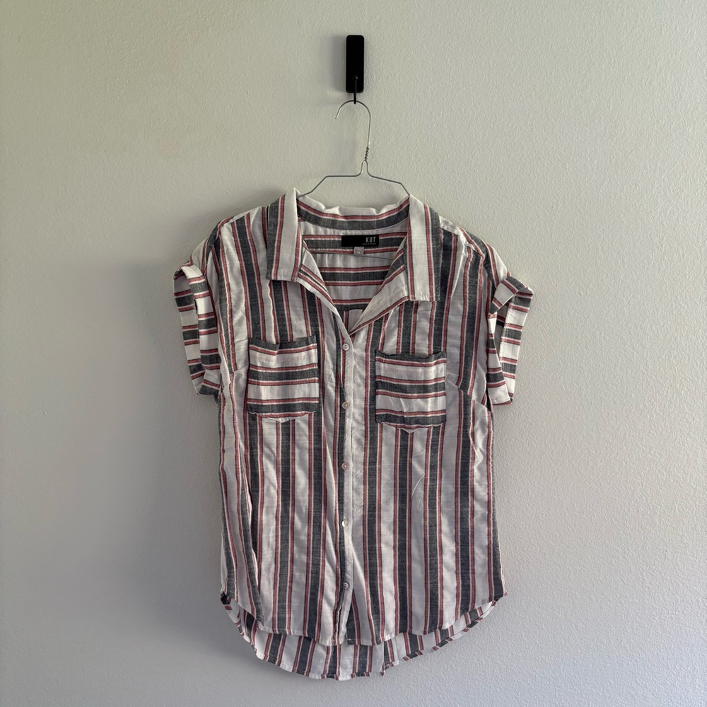 KUT • Striped Button-Up Shirt